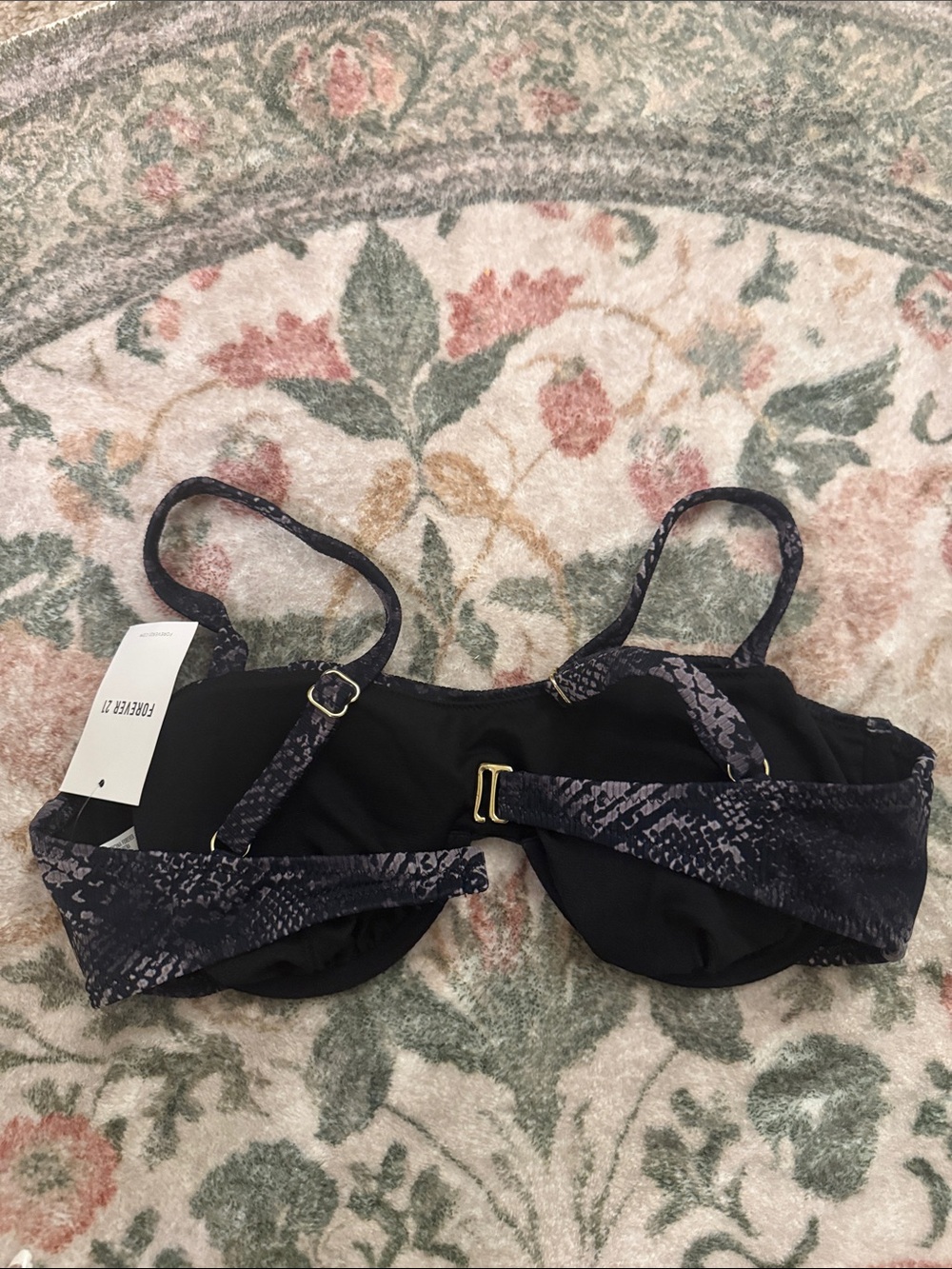 Forever 21 Black Snakeskin Print Bikini Set - Picture 4 of 6